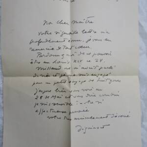 Dignimont lettre manuscrite autographe signée