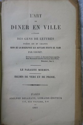 Dinner The Art Of Dining In The City For The Use Of People Of Letters... 1861 – Image 5