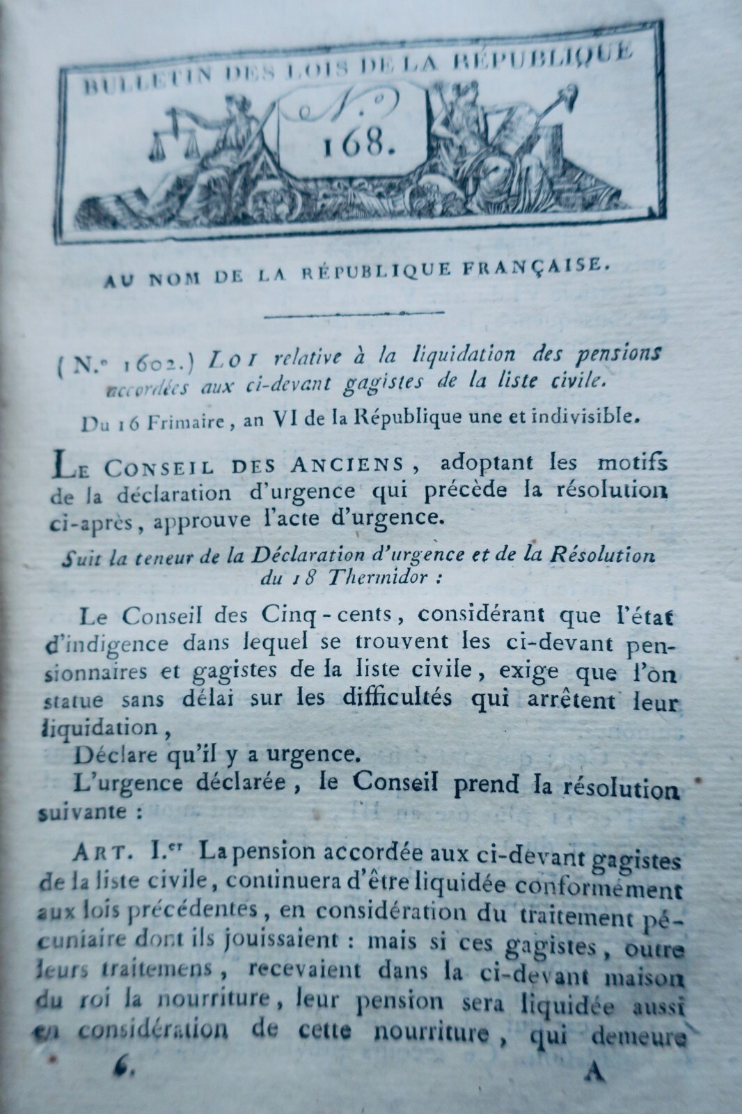 directoire Bulletin des lois de la République Française an IV – Image 8