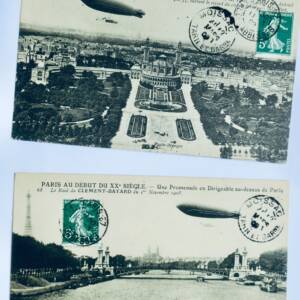dirigeable promenade en dirigeable au dessus de Paris 1909
