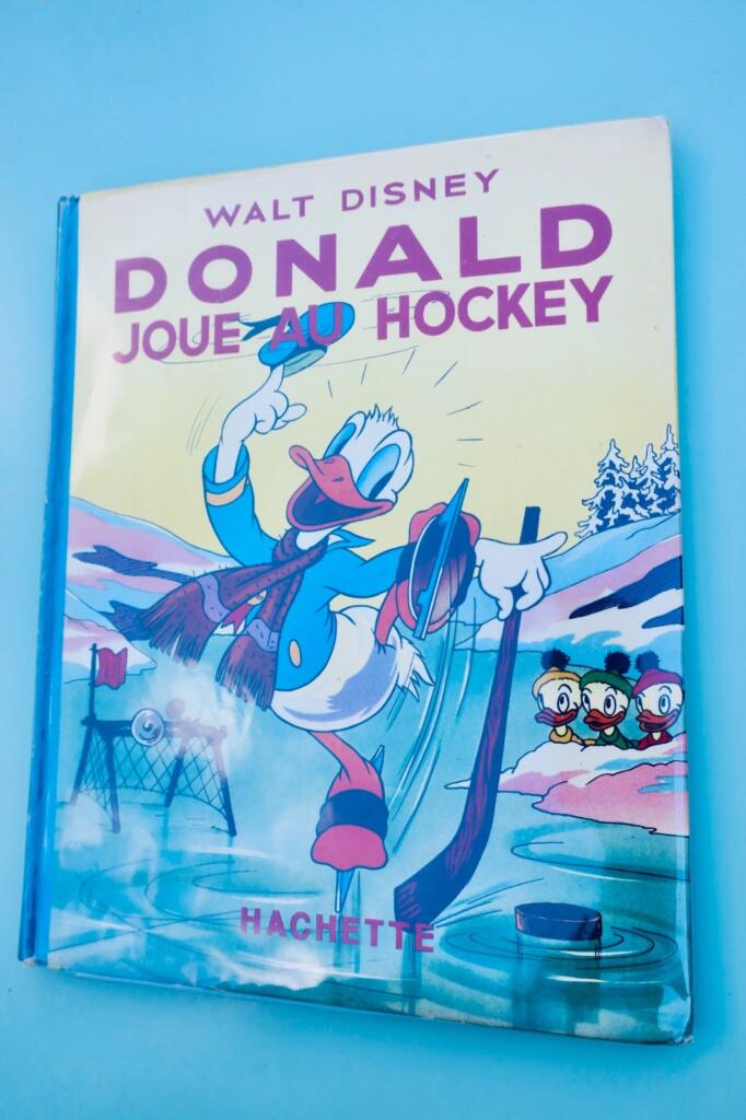 Donald plays hockey