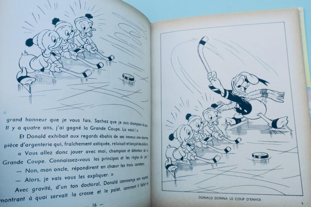 Donald plays hockey