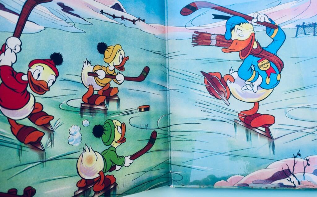 Donald plays hockey