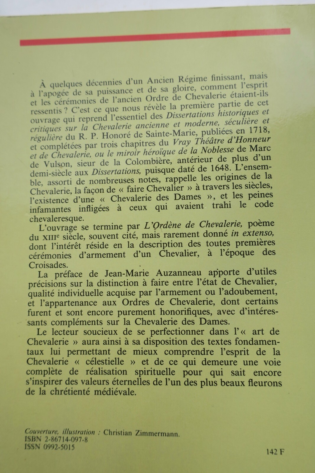 DISSERTATIONS SUR L’ANCIENNE CHEVALERIE - La Librairie Antique