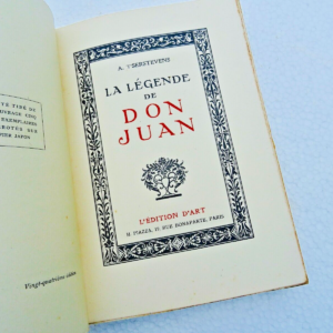 don Juan T'SERSTEVENS Albert LA LÉGENDE DE DON JUAN