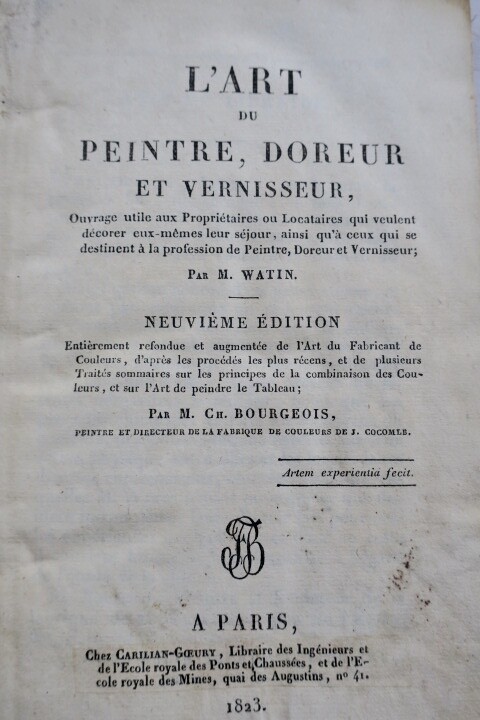 金箔と絵画の技術<span class="lla-card-orig-wrap"><span class="lla-card-orig">❦ Doreur L’Art du Peintre, Doreur et Vernisseur, ouvrage utile 1823</span></span> - La Librairie Antique