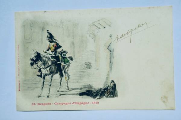 DRAGON 24e dragons campagne d'Espagne 1812 Malespine del. Bergeret Nancy