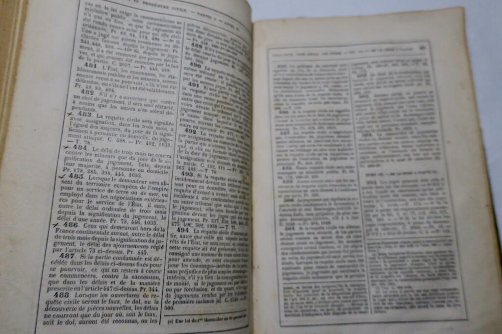 Droit BACQUA CODES DE LA LEGISLATION FRANCAISE – 1858