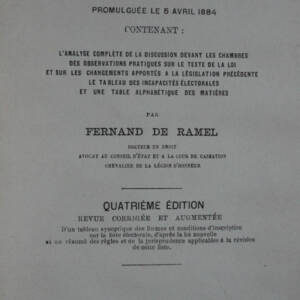 droit COMMENTAIRE DE LA LOI SUR L'ORGANISATION MUNICIPALE 1885