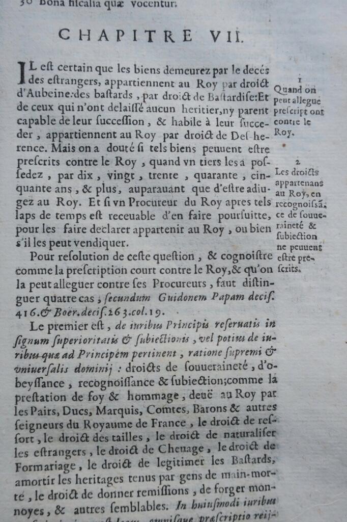 Droit Jean Bacquet 1658 avocat du roy en la chambre du trésor 1658