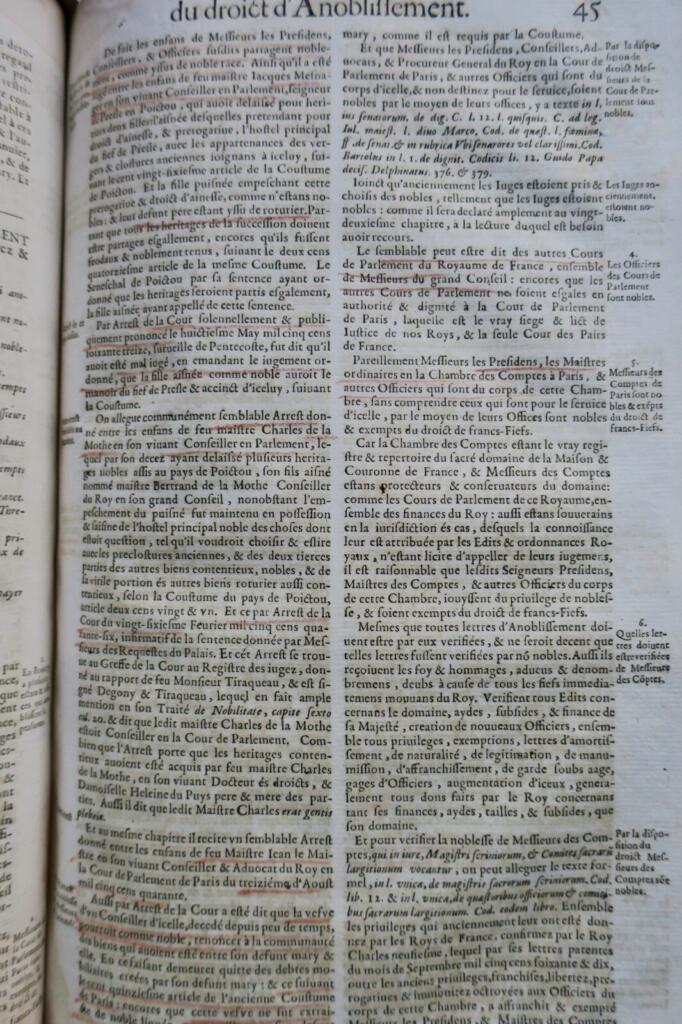 Droit Jean Bacquet 1658 avocat du roy en la chambre du trésor 1658