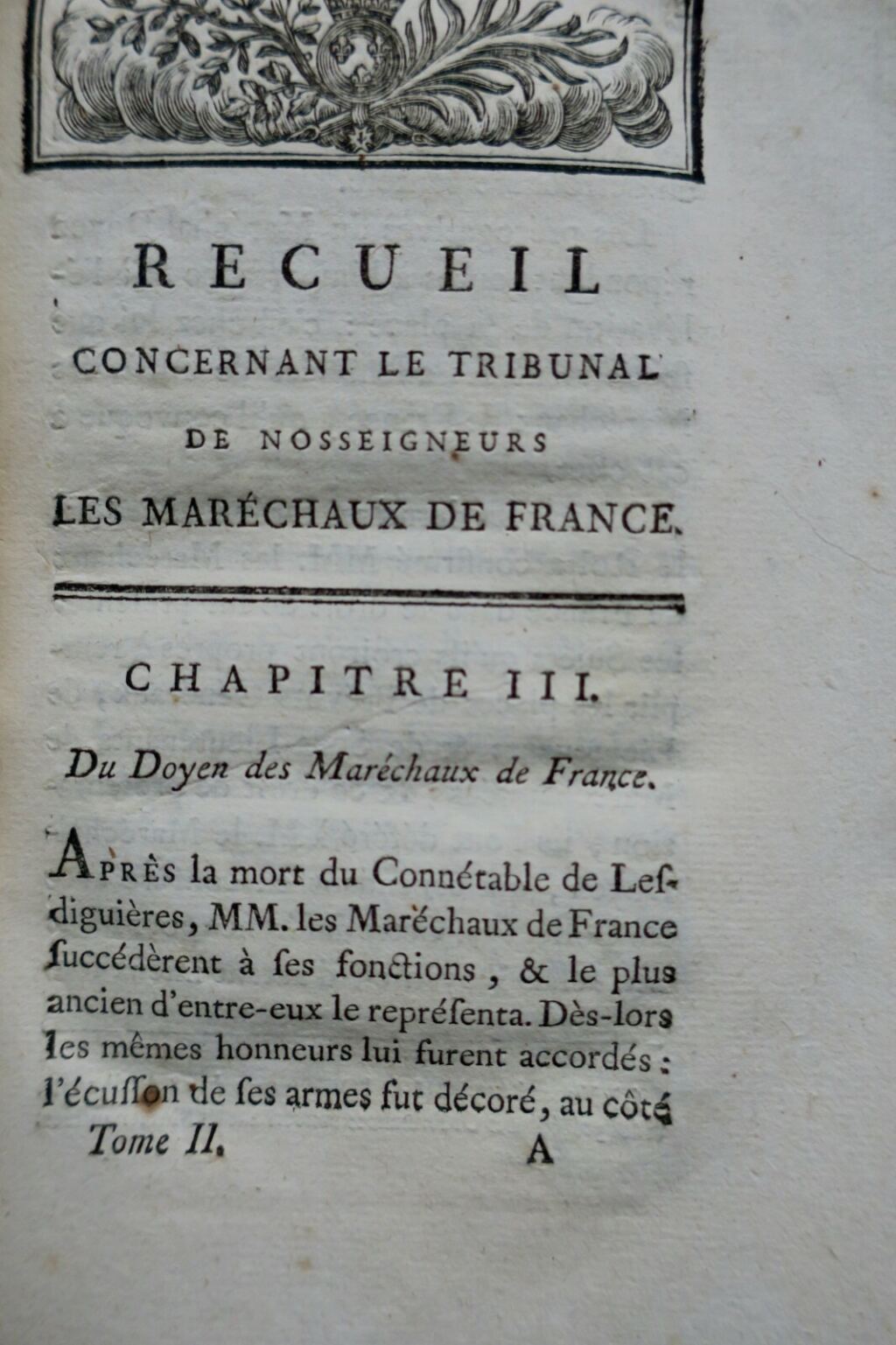 Legal Treatise on French Marshals Court