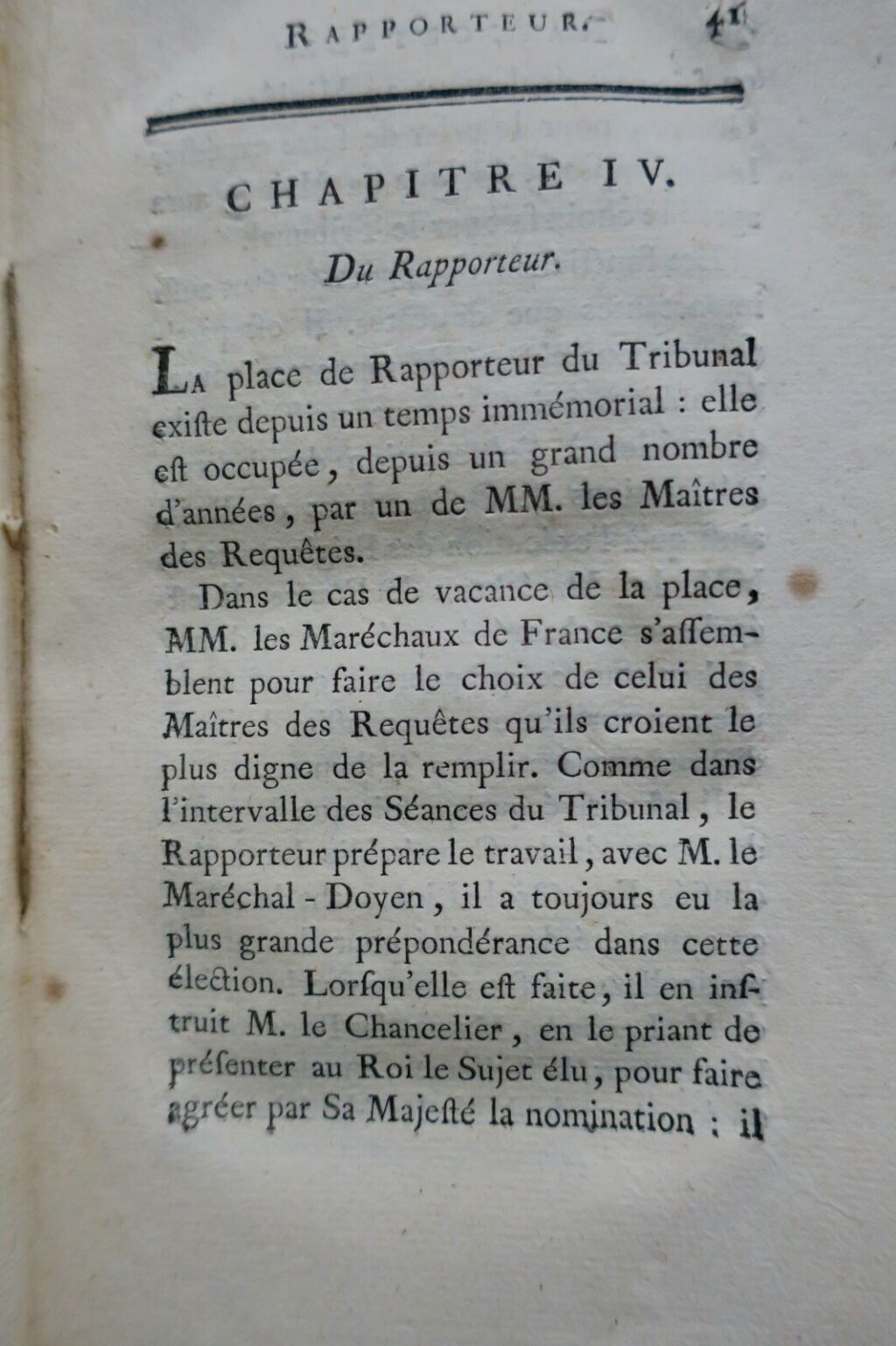 Legal Treatise on French Marshals Court