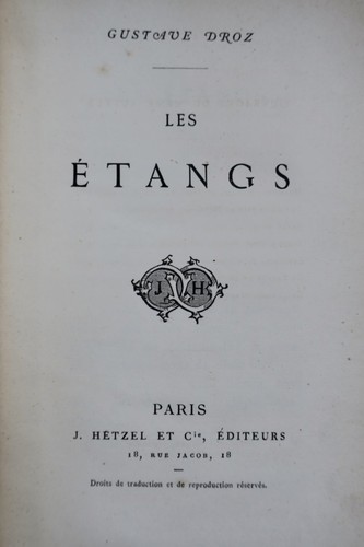 德罗兹关于池塘的珍稀著作<span class="lla-card-orig-wrap"><span class="lla-card-orig">❦ DROZ LES ETANGS J. Hetzel</span></span> - La Librairie Antique