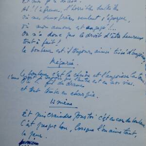 Druon Maurice ensemble de feuillets autographes du manuscrit Mégarée 1942