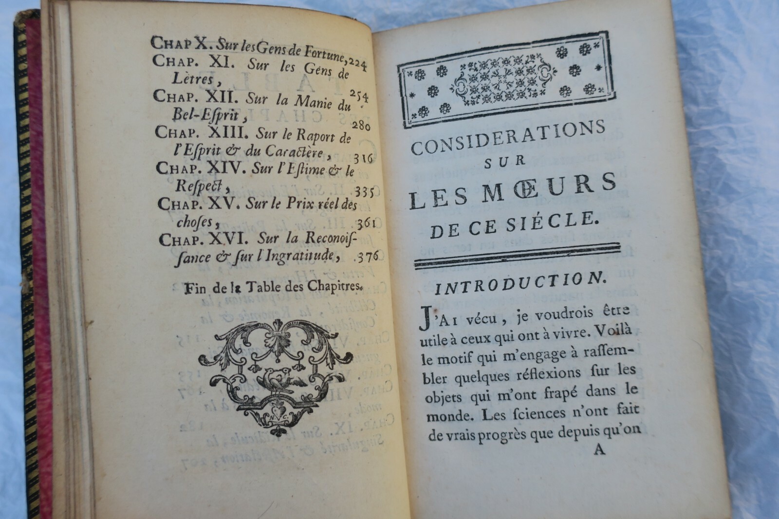 DU CLOS Charles CONSIDERATIONS SUR LES MOEURS DE CE SIECLE 1764 – Image 6