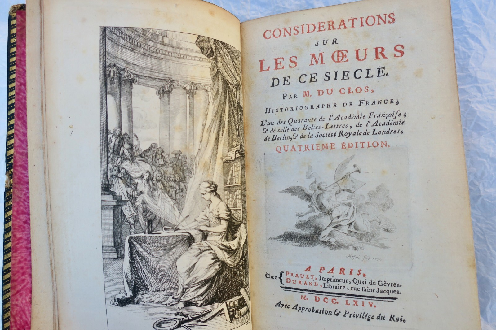 DU CLOS Charles CONSIDERATIONS SUR LES MOEURS DE CE SIECLE 1764 – Image 4