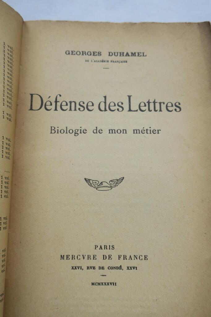 Defense of Letters - Professional Life & Philosophy