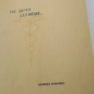 DUHAMEL Georges Tel qu'en lui-même 1932