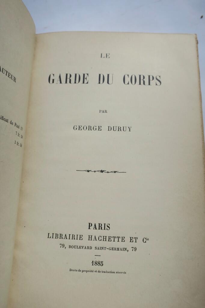 DURUY GEORGE LE GARDE DU CORPS 1885.