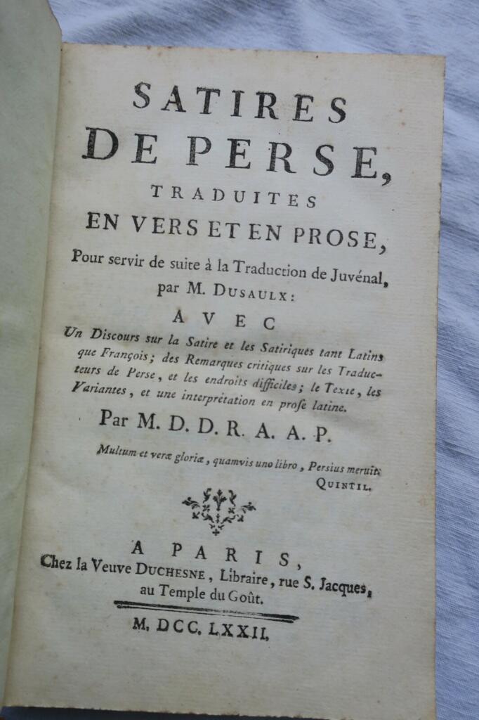 PERSUIS Satires - Classical Latin Commentary