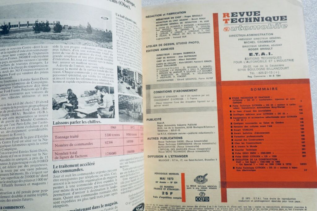 Citroën DV 23 - Technical Manual May 1973