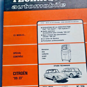 DV 23 Citroën Revue Technique automobile. Mai 1973, N° 324