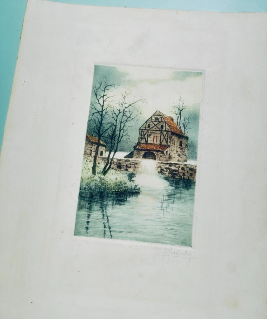 Signed etching, 33 x 25.5 cm