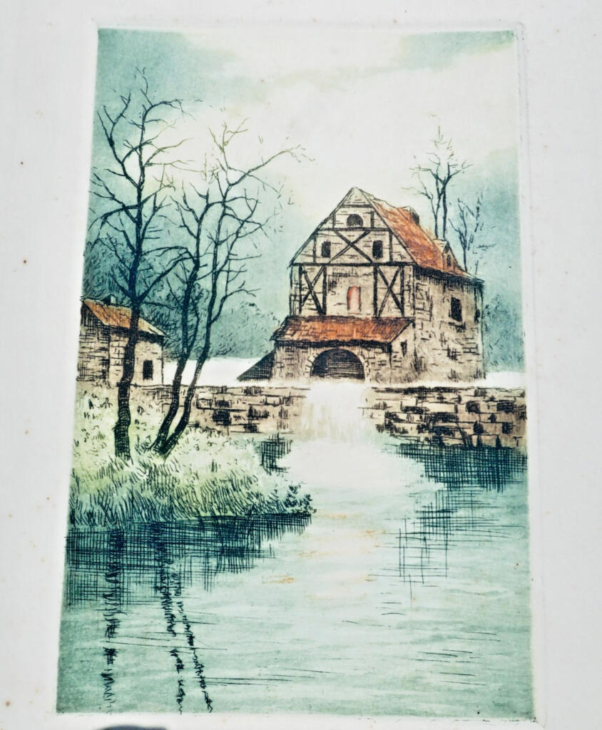 Signed etching, 33 x 25.5 cm