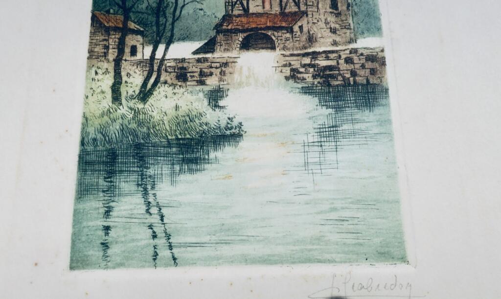 Signed etching, 33 x 25.5 cm