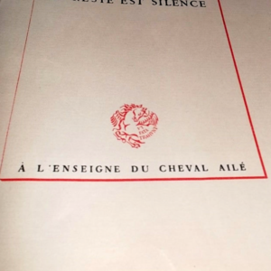 Edmond JALOUX LE RESTE EST SILENCE nté sur vergé