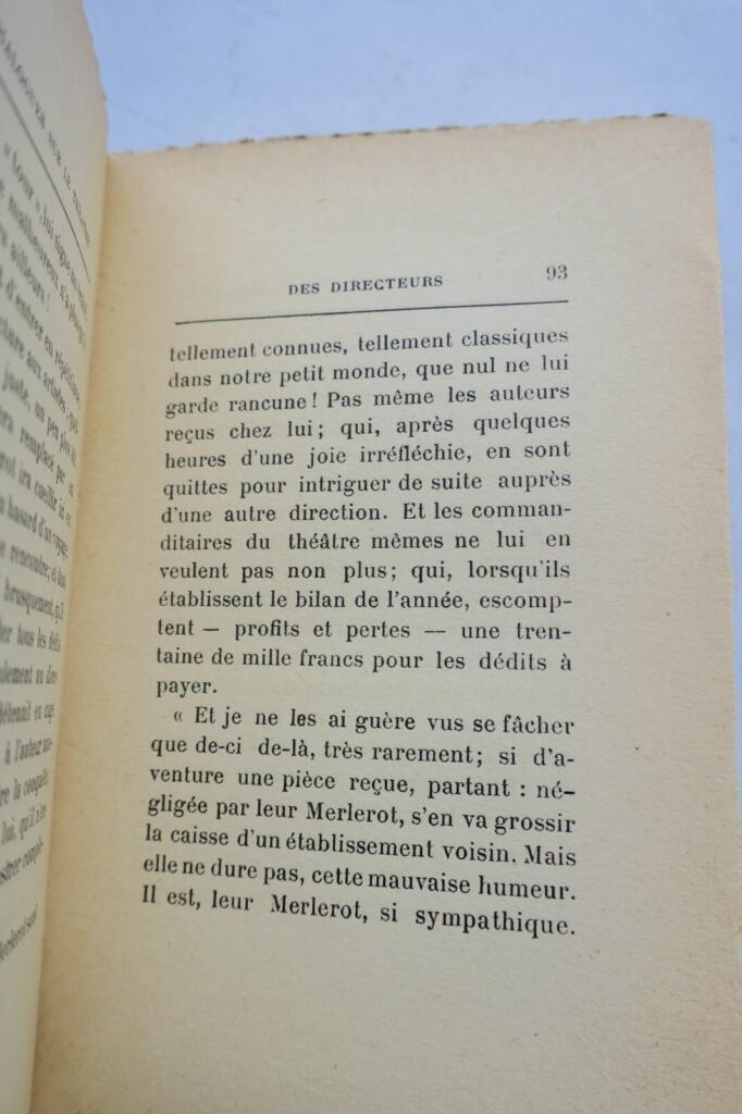 Edmond Sée petits dialogues sur le théatre et l&rsquo;art dramatique + dédicace