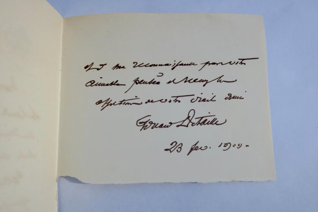 Autographed letter from military painter DETAILLE