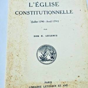 EGLISE CONSTITUTIONNELLE 1790-1791