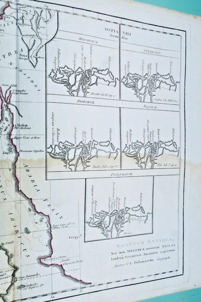 Ancient Egypt Map by Delamarche, circa 1860