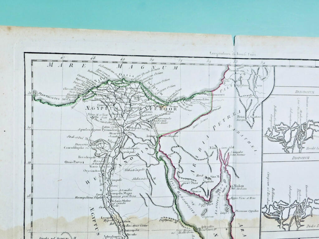 Ancient Egypt Map by Delamarche, circa 1860