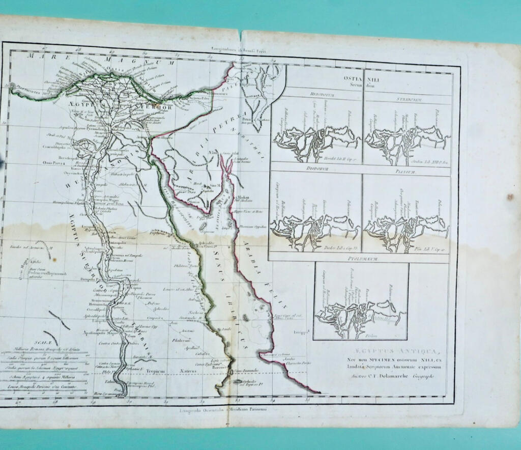 Ancient Egypt Map by Delamarche, circa 1860