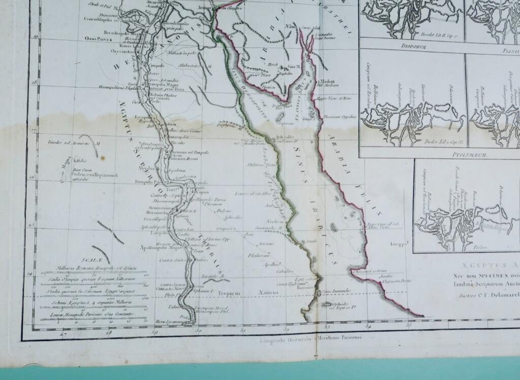 Ancient Egypt Map by Delamarche, circa 1860