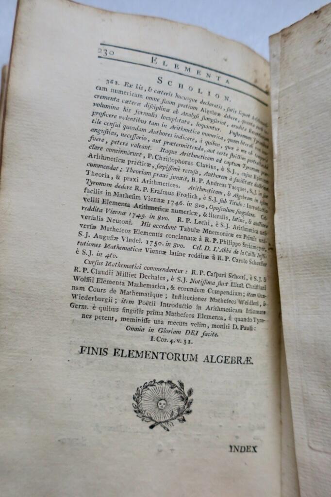18th-century numerical and algebraic principles
