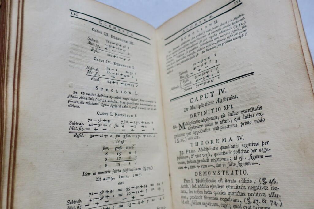 18th-century numerical and algebraic principles