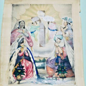 Elevation de la Sainte Croix Lithographie XIXème