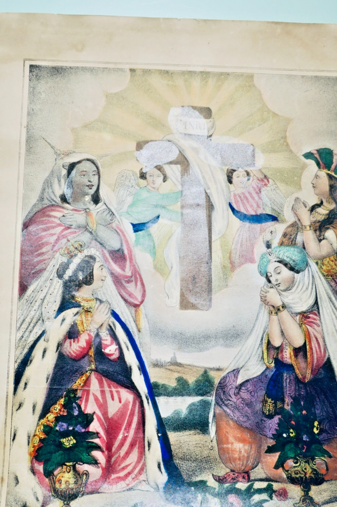 圣十字教堂立面建筑石版画