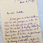 Émile Ullmann ARCHITECTE belle lettre manuscrite autographe & signée