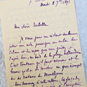 Émile Ullmann ARCHITECTE belle lettre manuscrite autographe & signée