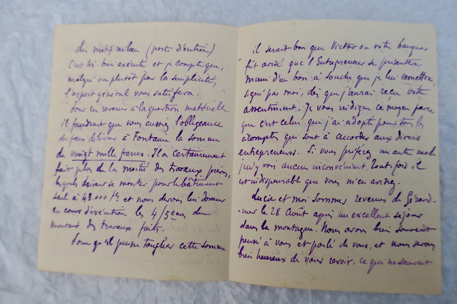 Émile Ullmann ARCHITECTE belle lettre manuscrite autographe & signée - La Librairie Antique