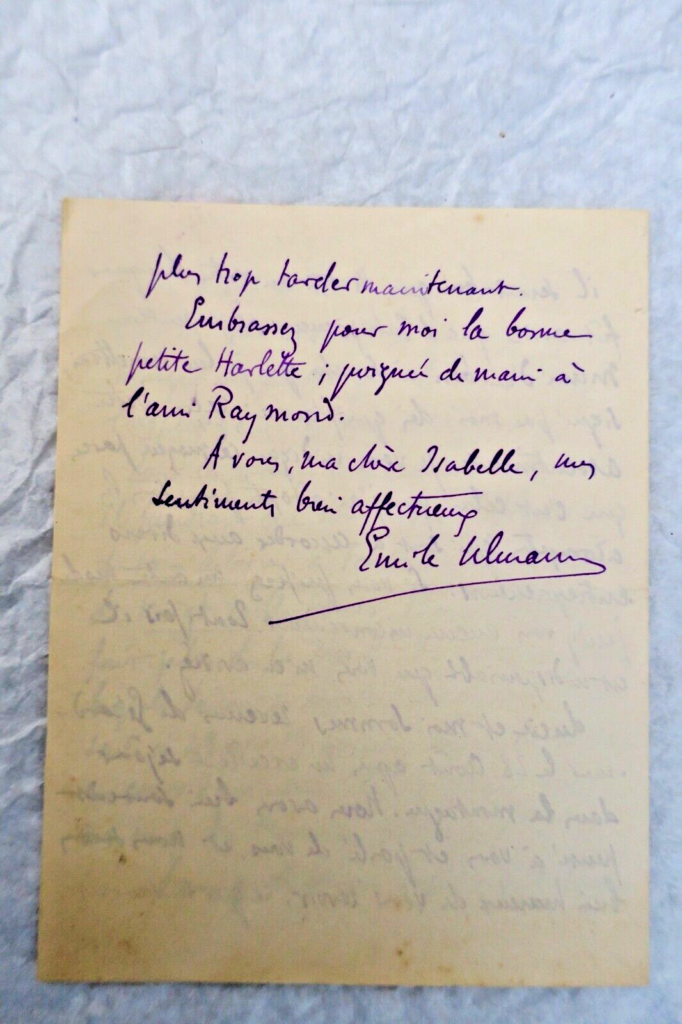 Beglaubigter Brief des Architekten ULLMANN