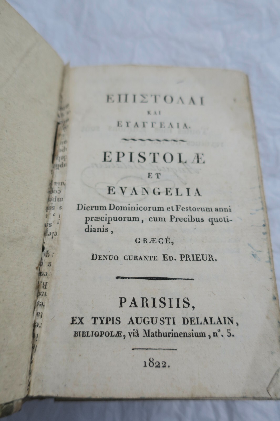 Briefe und Evangelien aus Paris<span class="lla-card-orig-wrap"><span class="lla-card-orig">❦ epistolae et evangelia 1822 mini</span></span> - La Librairie Antique