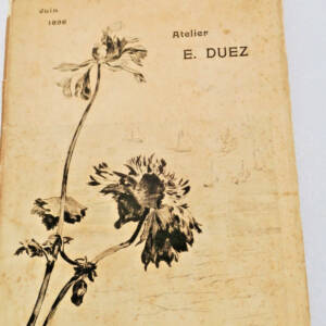 Ernest DUEZ atelier catalogue des tableaux études, pastels, aquarelles 1896