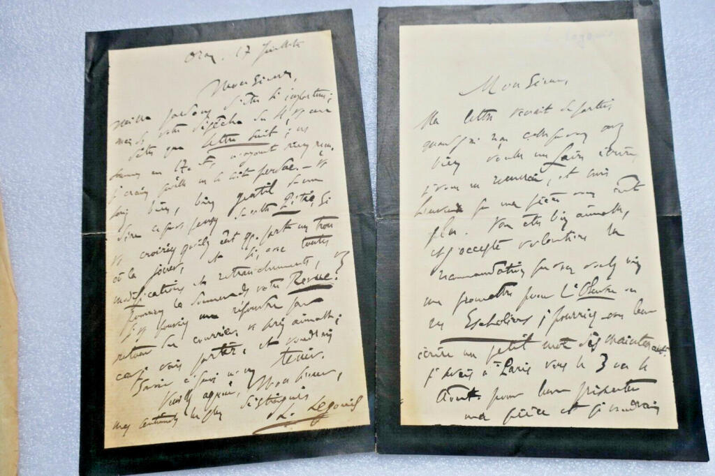 French Writer Autographed Manuscripts
