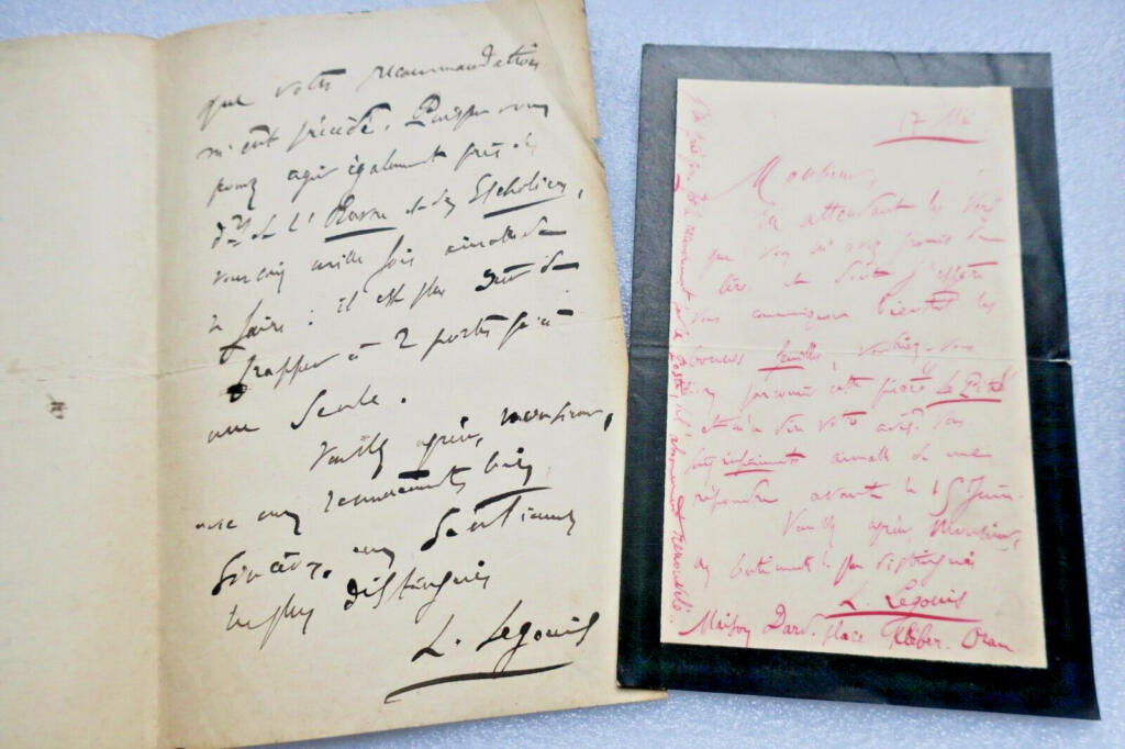 French Writer Autographed Manuscripts